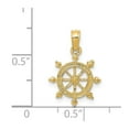 thumbnail image 5 of Auriga Fine Jewelry 14K Yellow Gold Ship Wheel Pendant for Women, 5 of 6