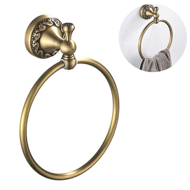Anillo de toalla de latón antiguo, toallero Retro, colgante de Hardware, anillo colgante para baño a prueba de herrumbre