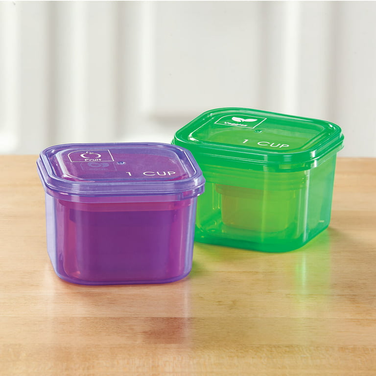 Colorful Nutritional Portion Containers, Set of 7 - Miles Kimball