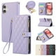 thumbnail image 2 of Funda de cuero con correa cruzada para iPhone, carcasa de lujo con cremallera para tarjetas, 11, 12, 13, 14, 15, 16 Pro Max Plus, X, XR, XS Max, 2 of 5