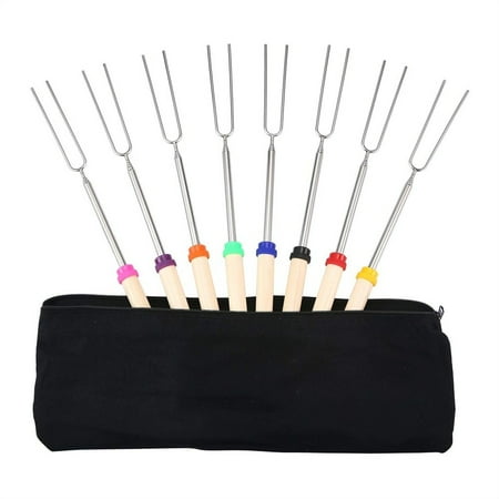 

Lystmrge Marshmallow Roasting Sticks Bbq Sticks Telescoping Steel Stainless Roaster Roasting Extending Kitchen，Dining & Bar Barbecue Forks