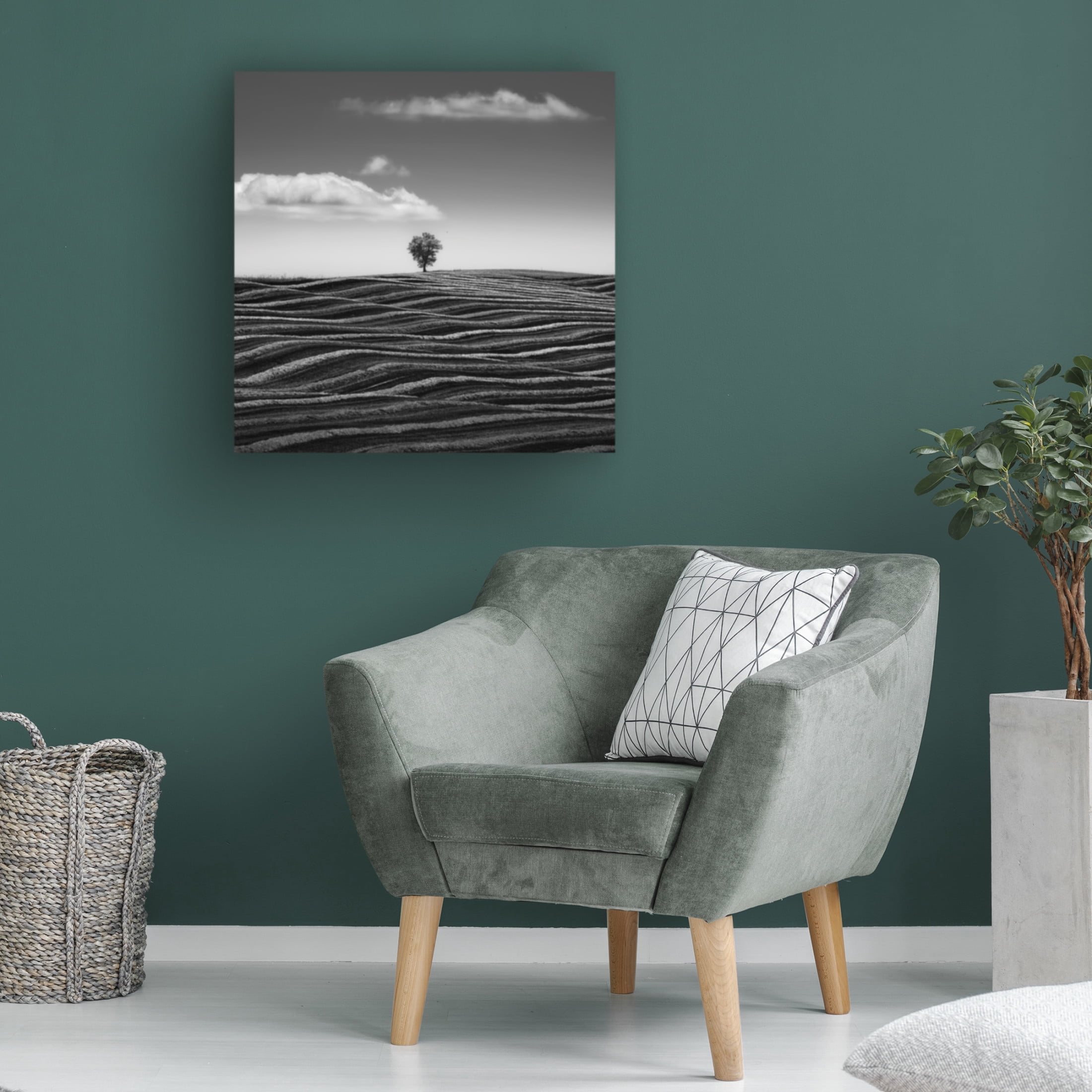 Canvas Wall Art - Thomas De Franzoni 'Empire Of Loneliness' Wall Art for Living Room, Bedroom, or Office D?cor by Trademark Fine Art - 18 x 18 Inches