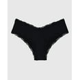 thumbnail image 4 of Cheeky Panty With Lace Trim in Tuxedo Black, 4 of 6