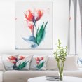 thumbnail image 1 of Tulipes Dessinées à la Main Rouges - Impression sur Toile Florale, 1 of 4