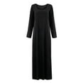 thumbnail image 3 of renvena Bayas pour Femmes Robe Musulmane Manches Longues une-Pièce Prière Islamique Robe Arabe Dubai Noir TTG-3TG, 3 of 4