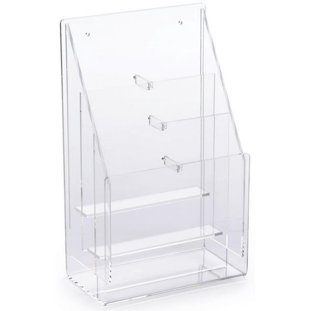 Acrylic Pamphlet Rack Has a Clear Exterior – Countertop and Wall ...