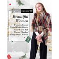thumbnail image 2 of Women's Scarf Winter Thick Warm Super Soft Luxurious Feel Knit Large Plaid Scarf Unisex for Men and Women Oversized Wrap and Shawl Red, 2 of 6