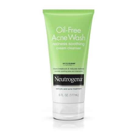 Neutrogena Oil-Free Acne Wash Redness Soothing Cream Cleanser 6 fl. oz