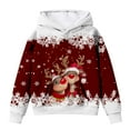 thumbnail image 4 of oqasdz Christmas Kids Sweatshirt Plus Size Cartoon Deer Prints Hooded Long Sleeved Snug Pullover Top for Boys and Girls Casual Loose Fit Daily Wear, 4 of 4