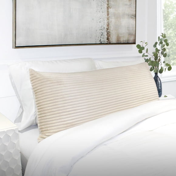 Cord Plush Body Pillow Oat