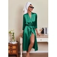 thumbnail image 2 of Ekouaer Silk Robes for Women Long Satin Bride Bridesmaid Wedding Party Robes Lightweight Sexy Sleepwear with Pockets, 2 of 6