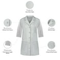 thumbnail image 4 of Panda Uniform by HeedFit Women's 32" 3/4 Sleeve Lab Coat with Multi-Colored Plus Size XL Grey, 4 of 6