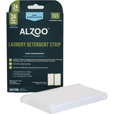 ALZOO Laundry Detergent Strips For Pet Laundry, 12 Sheets