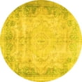 thumbnail image 1 of Ahgly Company Indoor Round Persian Yellow Traditional Area Rugs, 6' Round, 1 of 4