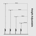 thumbnail image 4 of Tige de Lanterne Pliable en Alliage d'Aluminium Réglable pour Camping, Randonnée, Pêche, Backpacking, 4 of 8