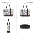 thumbnail image 6 of FORMRS Canvas Laptop Tote Bag for Women with 15.6" Computer Compartments Shoulder Handbag, Purple Doodle Pattern, 6 of 7