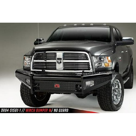 Fab Fours DR94-S1561-1 Black Steel Front Ranch Bumper Fits select: 1994-1998,2001-2002 DODGE RAM 2500