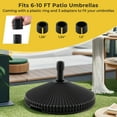 thumbnail image 6 of Costway Fillable Umbrella Base with Shell Texture 3 Coupler Sizes for Lawn Poolside Garden, 6 of 10