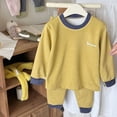 thumbnail image 6 of Xdegoge Kids Warm Thermal Underwear Sets Boys Girls Contrast Trim Long Sleeve Top and Pants Winter Base Layer Pajamas Two Piece Sleepwear Cozy Home Loungewear, 6 of 7