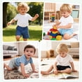 thumbnail image 3 of Resinta 4 Packs Unisex Baby Toddler Cotton Shorts Baby Pull-on Shorts with Drawstring Soft Summer Clothes for Daily Wear, 3 of 9