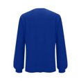 thumbnail image 4 of LWavelet Crew Neck Sequin Blouse Womens Plus Size 3/4 Puff Sleeve Asymmetric Hem Loose Fit Top Blue M, 4 of 7