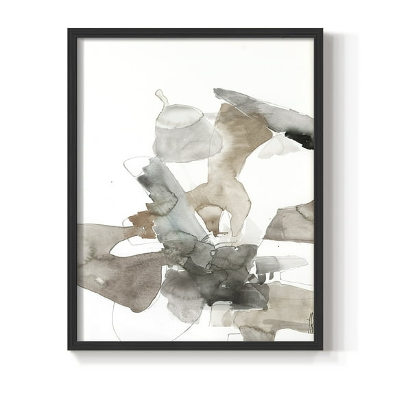 Untitled VIII V31 Framed Print in Black Solid Wood Framed Print No Nail Hanging