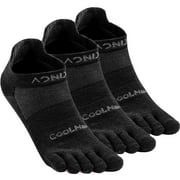 AONIJIE Toe Socks for Men Lightweight Coolmax Running Ankle Finger Athletic Socks,3 Pairs,M