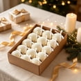 thumbnail image 3 of 15 PCS Velvet Christmas Ornaments Set, Shatterproof Flocked Ball Ornaments with Bow Hanging Ribbon, Gift-Boxed Christmas Tree Decor for Holiday Home Decoration, 3.15", 3 of 8