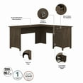 thumbnail image 5 of Bush Furniture Salinas 60" L Shaped Desk with Storage, Ash Brown, 5 of 8