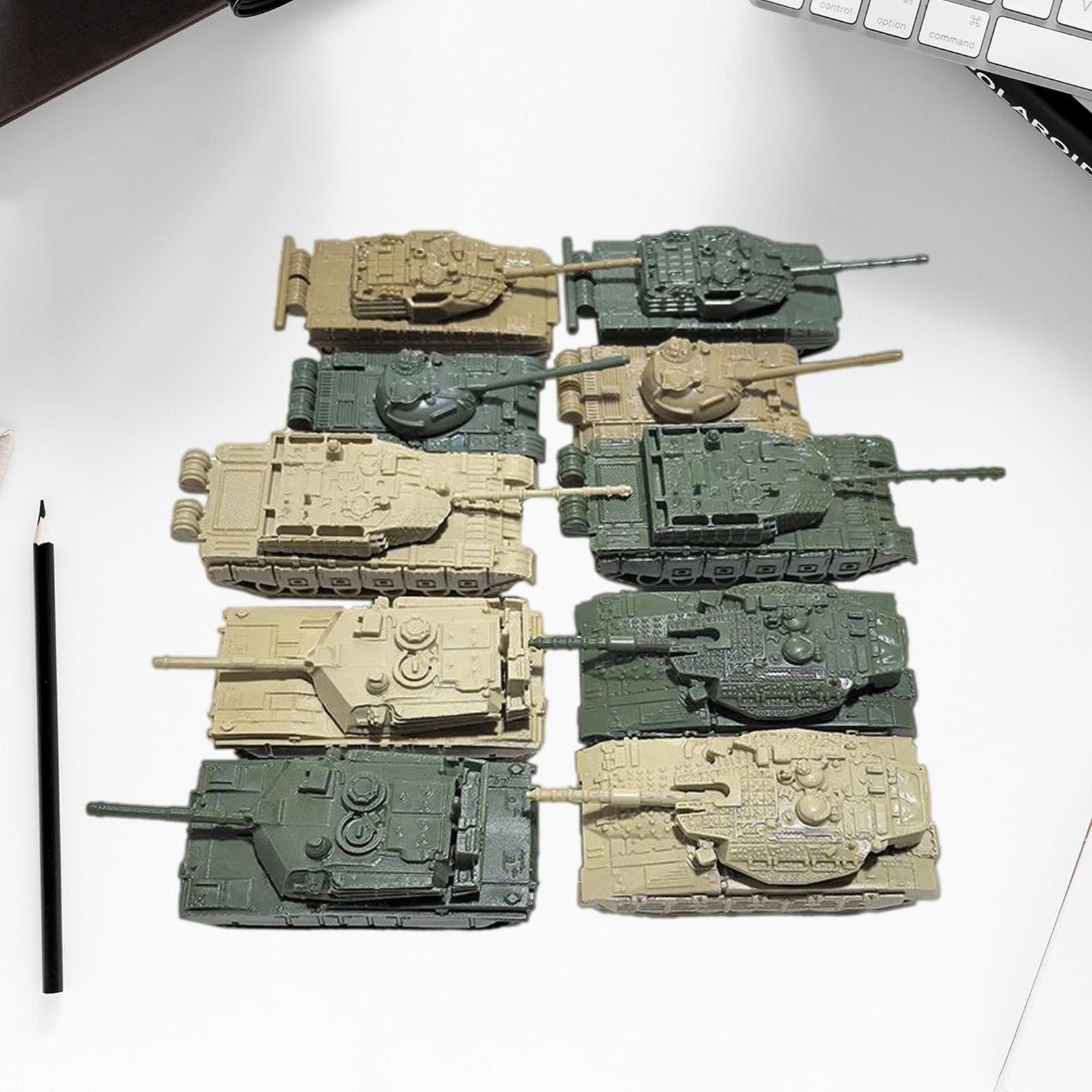JWQFBC 10 Pieces Tank Model Building Kit DIY Assembly 1:144 Scale Collectibles Birthday CN and US