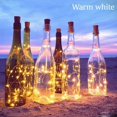 thumbnail image 3 of 20 LED Wine Bottle Cork Lights Copper Wire String Lights, 2M/6.5FT Battery Operated Wine Bottle Fairy Lights Bottle DIY, Christmas, Wedding Party Décor Multicolor, 3 of 5