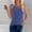Blue, variant on Trendy Modern Square Neck Tank Tops for Women, Wide Strap Ribbed Sleeveless Slim Fit Bodycon Casual Camisoles Daily Fashion Street Style Outfits, Green XL