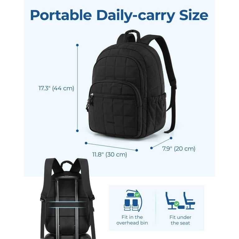 Bagsmart College Backpack, Lightweight Bookbag with 15.6 inch Laptop Compartment, Casual Daypack for Travel Work Commuter, Black Bagsmart College Backpack, Lightweight Bookbag with 15.6 inch Laptop Compartment, Casual Daypack for Travel Work Commuter, Black