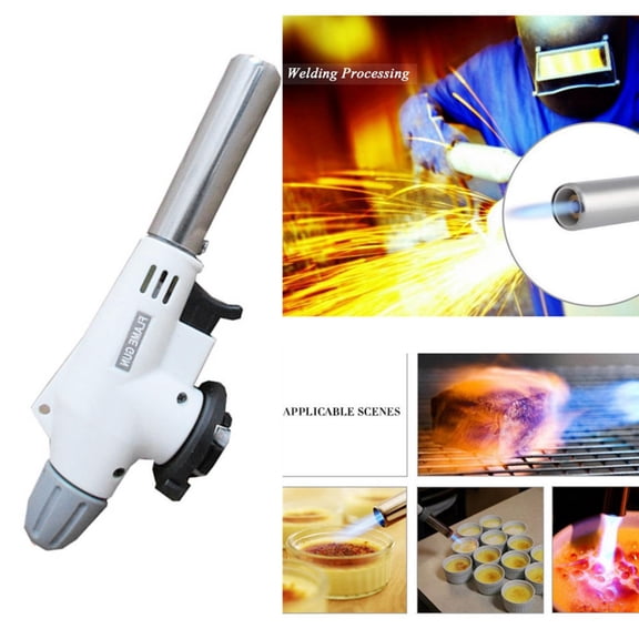 Apeya Kitchen Torch Adjustable Flame Butane Torch Lighter Refillable Culinary Torch for Cooking Creme Brulee Baking BBQ Food Torch Gun with Safety Lock
