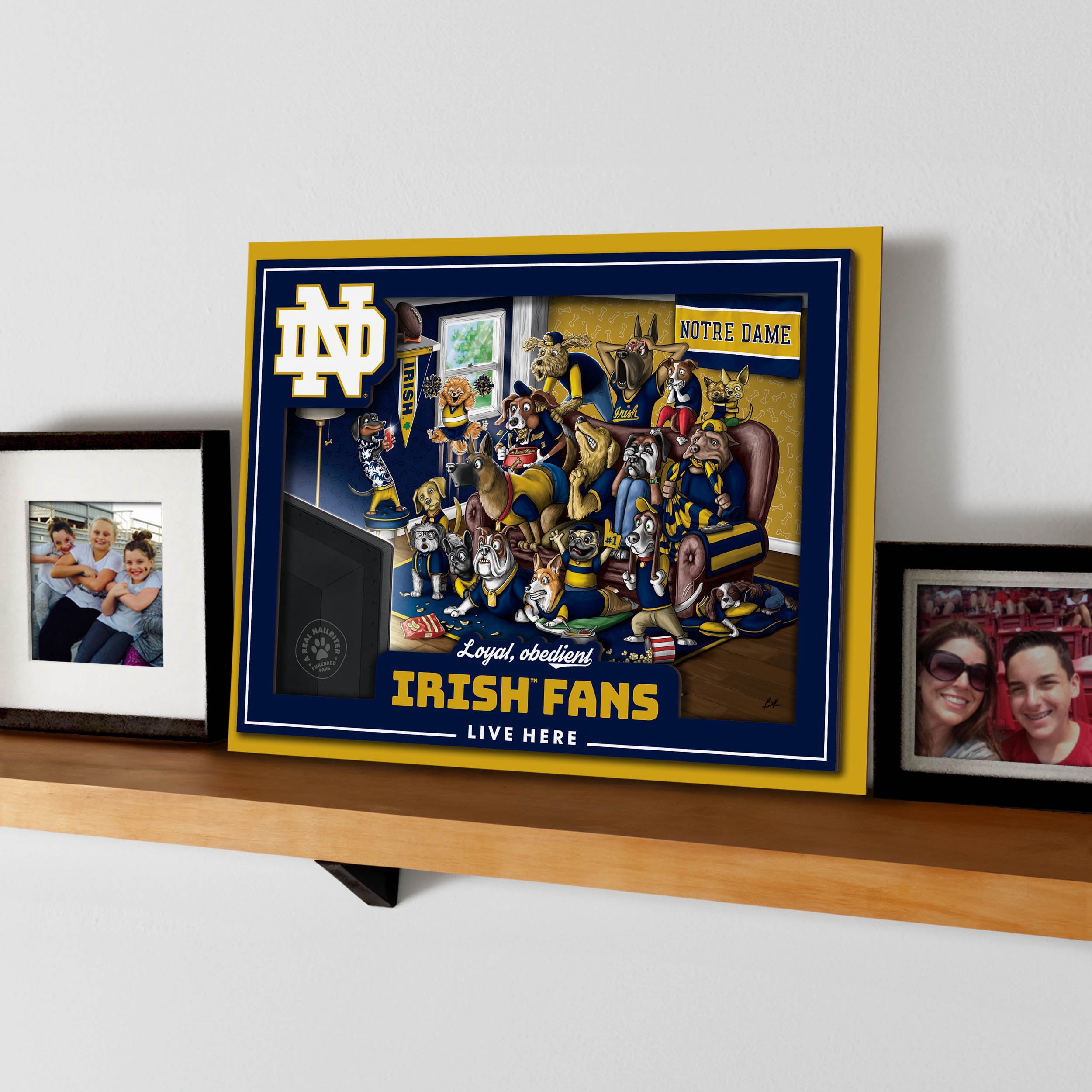 YouTheFan NCAA Notre Dame Fighting Irish Purebred Fans Wall Art