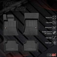 thumbnail image 2 of 2017-2026 Alfa Romeo Giulia RWD Premium Floor Mats Liners Full Set All Weather Heavy Duty Black, 2 of 12