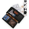 thumbnail image 7 of Wrangler Minimalist Wristlet Wallet with Phone Slot & RFID Protection & Smooth Zipper, Cow Black, 7 of 7