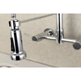 thumbnail image 3 of Kingston Brass GS8181DL Concord 8-Inch Center Set Wall Mount Double Handle Pull Down Kitchen Faucet, Polished Chrome, 3 of 9