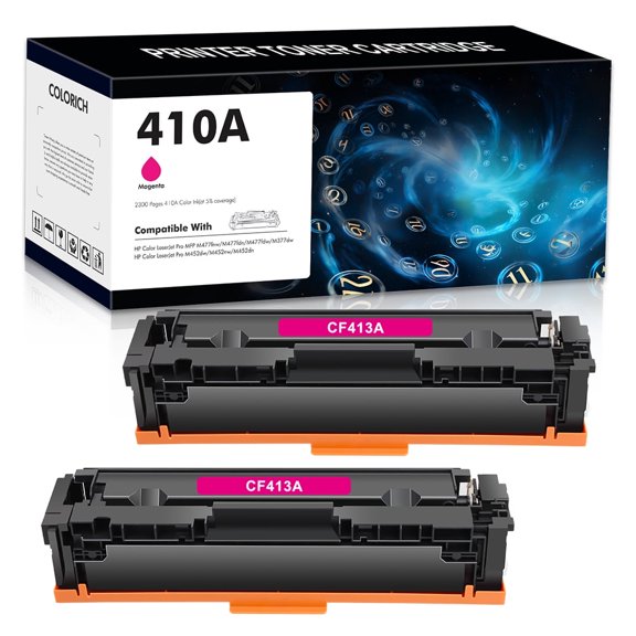 410A Toner Cartridges Compatible for HP 410A CF410A Color Laserjet Pro MFP M477fnw M477fdw M477fdn M452dn M452nw M477 M452 M377 410X CF410X Printer Ink, Pack-1