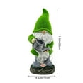 thumbnail image 3 of Solar-Powered Resin Gnome Dwarf Garden Decor Light - Cute Statue Craft Yard Patio Decor, Solar Rechargeable LED, Durable Weatherproof, Perfect for Outdoor Home Garden Night, Green, 1pc, 3 of 9