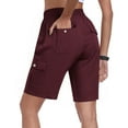 thumbnail image 2 of ABATAB Women's Cargo Shorts Lightweight Hiking Athletic Shorts Drawstring Loose Shorts for Camping Travel Golf with Pockets, 2 of 7