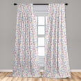 thumbnail image 5 of Ambesonne ABC Curtains, Bubble Letters Doodle Fun, Pair of 28"x63", Multicolor, 5 of 5