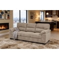 thumbnail image 2 of Sumdeal 3-Seater Camel Sofa - Modern Textured Fabric Couch, 2 of 4