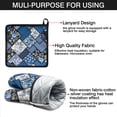 thumbnail image 7 of Pioneer Flower Floral Print Pattern Kitchen Oven Mitt and Pot Holder Sets 2 Pcs for Baking, Cooking and Grilling, Heat Resistant Up To 392 °F, 7 of 7