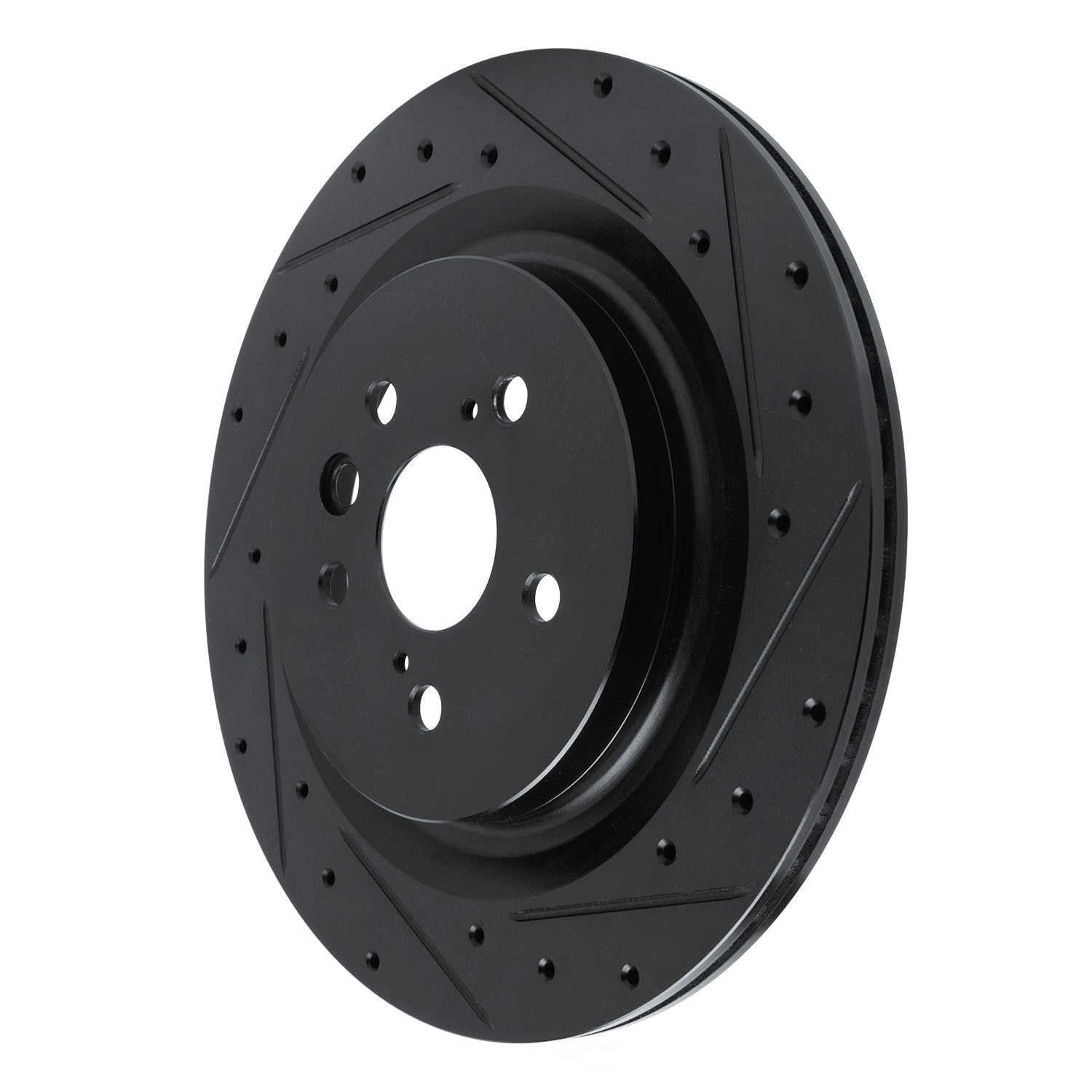 Dynamic Friction Company 633-75065R DFC Brake Rotor - Drilled And Slotted - Black
