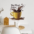 thumbnail image 2 of Adhesivos de pared Creative But First Coffee Yellow Coffee Taza, 2 of 4