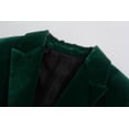 thumbnail image 3 of Chaqueta de traje de terciopelo para mujer verde oscuro, 3 of 4