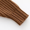 thumbnail image 6 of NOKIO Baby Girl Boy Toddler Knit Sweater Cute Round Neck Long Sleeve Blouse Pullover Oversized Sweatshirt Warm Kids Tops Toddler Long Sleeve Crew Neck Solid Knit Sweater Winter Clothes, 6 of 8