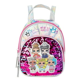 LOL Surprise Small Kids School Backpack Queen Kitty Mini Bag for Girls Pink Glitter 10 inch Walmart