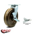 thumbnail image 2 of 8 Inch High Temp Phenolic Caster with Roller Bearing and Brake/Swivel Lock SCC, 2 of 2